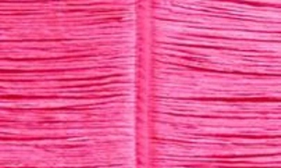 Asos Design Fringe Shift Midi Dress With Cut Out Detail In Pink In Pink