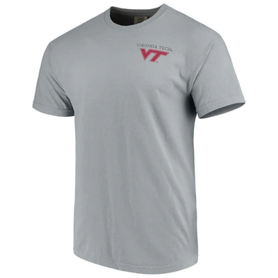Shop Image One Gray Virginia Tech Hokies Team Comfort Colors Campus Scenery T-shirt