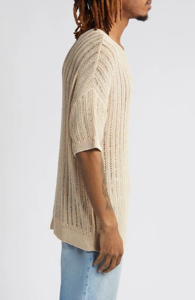 Shop Topman Sweater Knit T-shirt In Stone