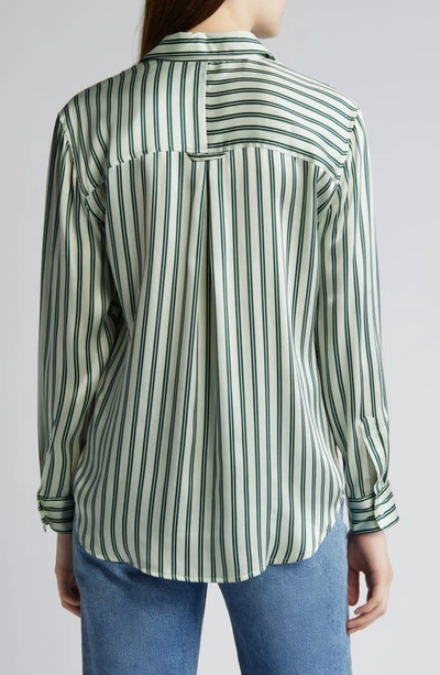 Shop Rails Spencer Stripe Silk Shirt In Eden Stripe