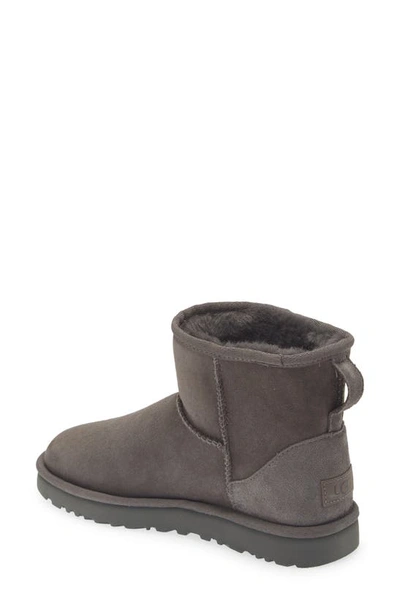 Shop Ugg Classic Mini Ii Genuine Shearling Lined Boot In Grey Suede