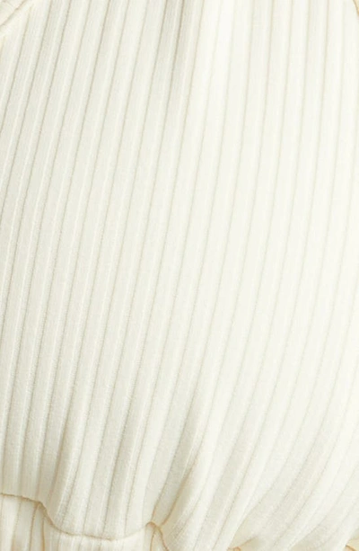 Montce Euro Rib Bikini Top In Cream Rib
