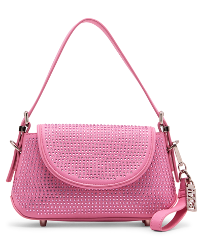 Shop Madden Girl Grace Rhinestone Shoulder Bag In Light Pink