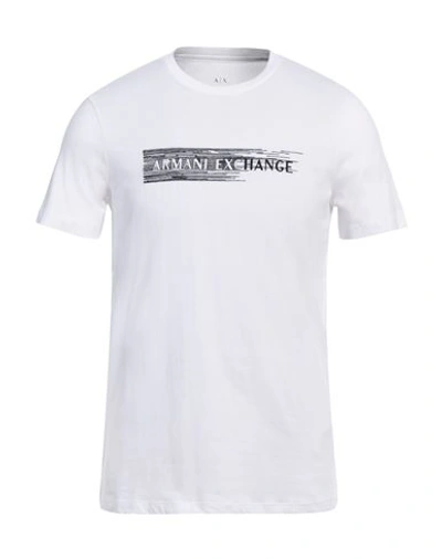 Shop Armani Exchange Man T-shirt White Size Xxl Cotton