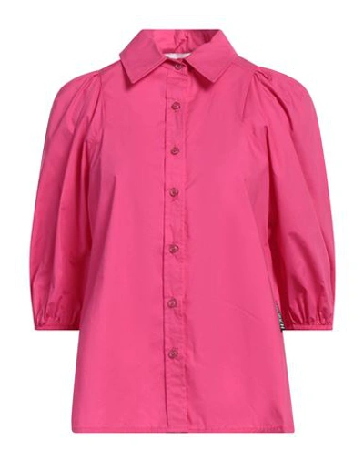 Shop Silvian Heach Woman Shirt Fuchsia Size 2 Cotton In Pink