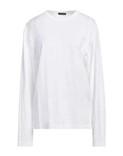 Shop Ann Demeulemeester Woman T-shirt White Size Xs Cotton