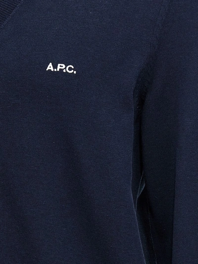 Shop A.p.c. Cotton Curtis Cardigan For In Navy