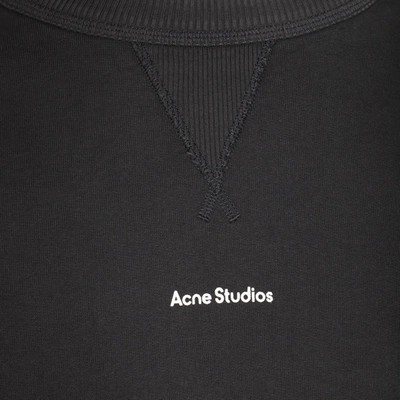 Shop Acne Studios Logo Cotton Sweatshirt In Black