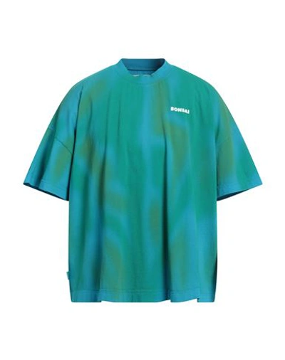 Shop Bonsai Man T-shirt Azure Size S Cotton In Blue