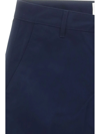 Shop Ami Alexandre Mattiussi Ami Paris Cotton Trousers In Night Blue