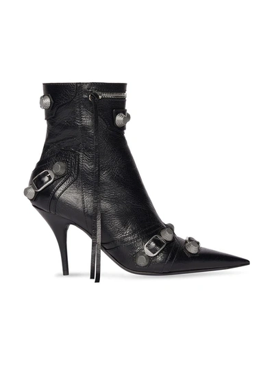 Shop Balenciaga Cagole Boots Shoes In Black