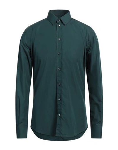 Shop Dolce & Gabbana Man Shirt Dark Green Size 15 ½ Cotton