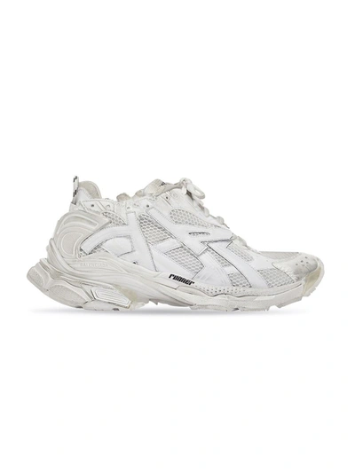 Shop Balenciaga Sneakers Runner Shoes In White