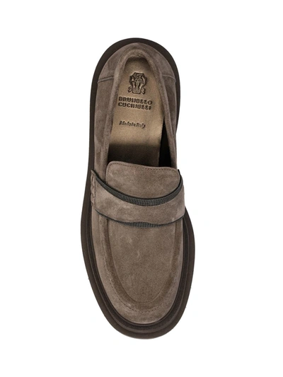Shop Brunello Cucinelli Low Shoes In Gray