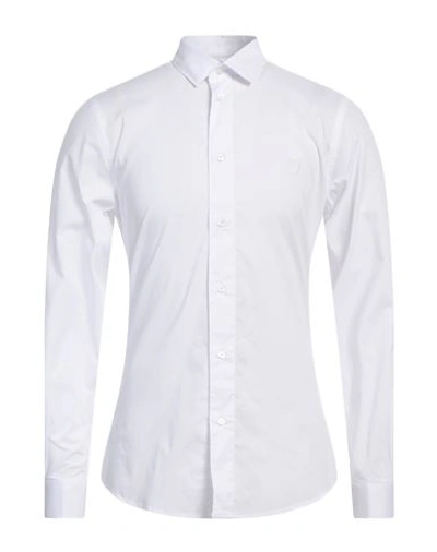 Shop Trussardi Man Shirt White Size 17 ½ Cotton, Elastane