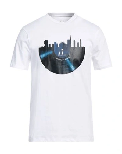 Shop Armani Exchange Man T-shirt White Size Xs Cotton
