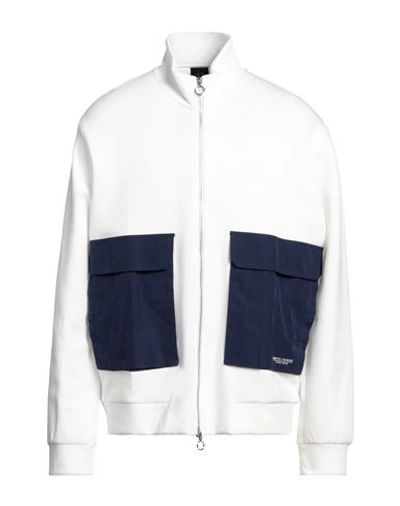 Shop Armani Exchange Man Sweatshirt White Size S Cotton, Polyester, Elastane