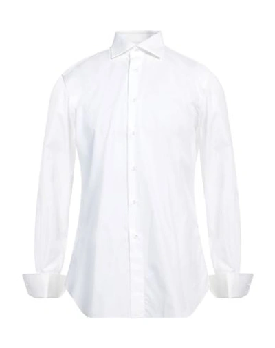 Shop Brioni Man Shirt White Size 17 Cotton
