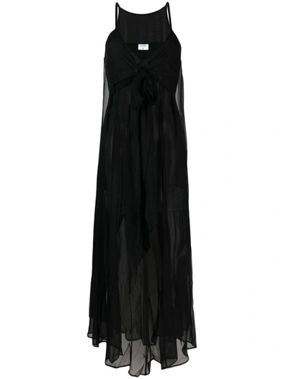 Shop Filippa K Transparent Tie Detail Dress Clothing In Black