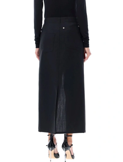Shop Givenchy Long Skirt In Black