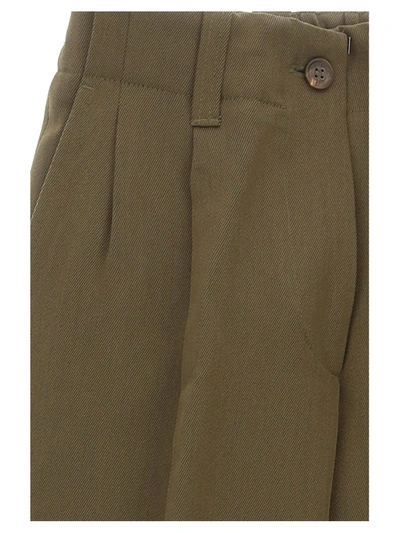 Shop Golden Goose Journey W`s Pant Tapered High Waisted Blend Virgin Wool Twill Clothing In Beech
