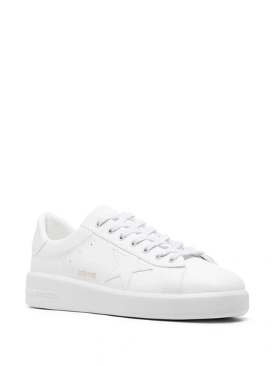 Shop Golden Goose Purestar Sneakers In White Vegan Leather