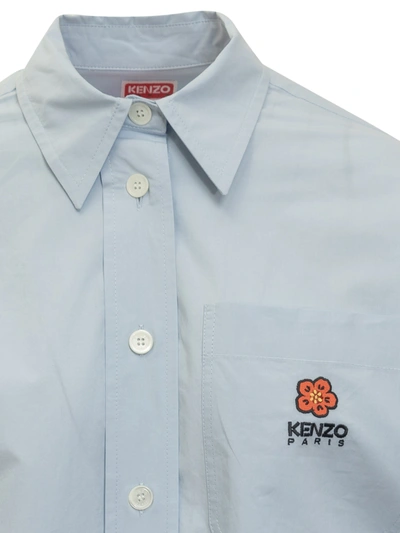 Shop Kenzo Bokè Flower Shirt In Blue