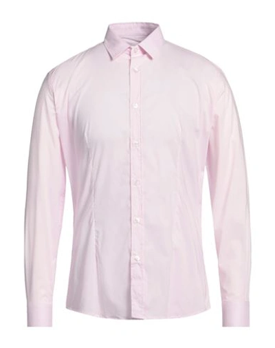 Shop Grey Daniele Alessandrini Man Shirt Pink Size 16 Cotton, Elastane