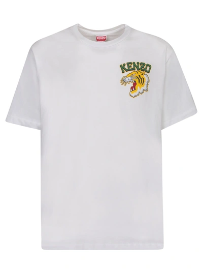 Shop Kenzo T-shirt  "tiger Varsity" In White