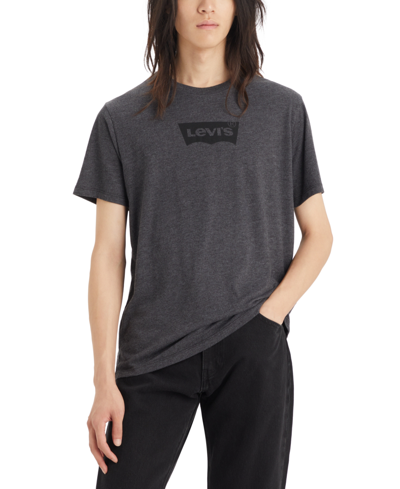 Shop Levi's Men's Classic-fit Batwing Logo Short Sleeve Crewneck T-shirt In Ssnl Core Bw Meteorite