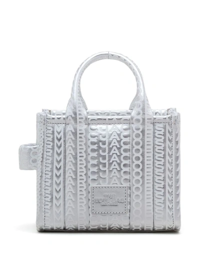 Shop Marc Jacobs The Micro Tote Bags In Grey