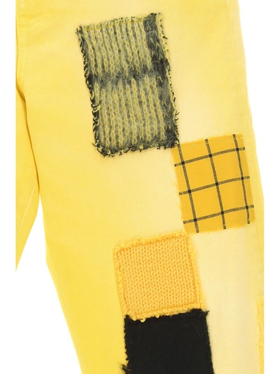Shop Marni Trousers In Yellow