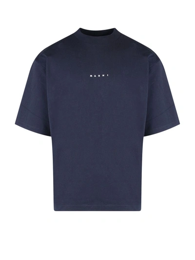 Shop Marni T-shirts And Polos In Blu Black