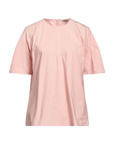 Shop Jil Sander Woman Top Pink Size 6 Cotton