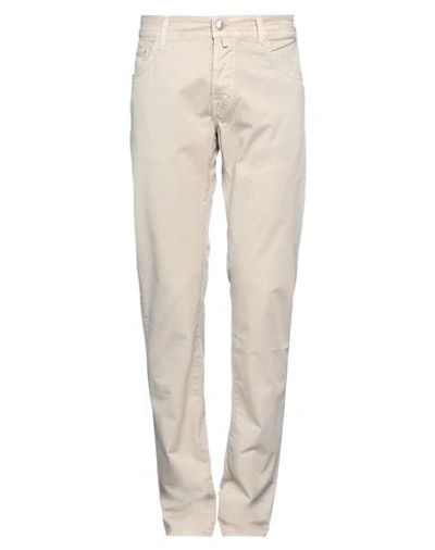 Shop Jacob Cohёn Man Pants Beige Size 33 Cotton, Elastane