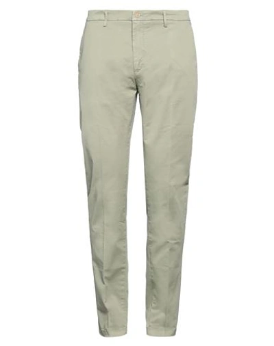Shop Yan Simmon Man Pants Sage Green Size 40 Cotton, Elastane