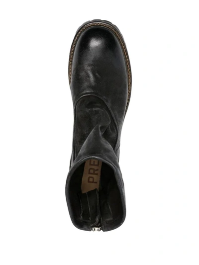Shop Premiata Vinz Brass Back Zipper Boot Shoes In Black