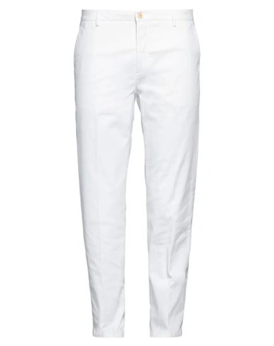 Shop Yan Simmon Man Pants White Size 38 Cotton, Elastane