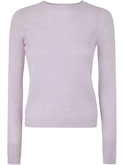 Shop Nuur Roberto Collina Crew Neck Sweater Clothing In Pink & Purple