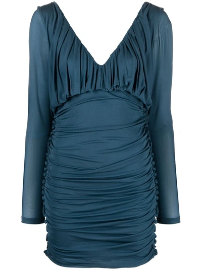 Shop Saint Laurent Dress Clothing In Blue