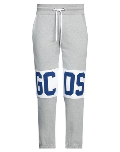 Shop Gcds Man Pants Grey Size S Cotton