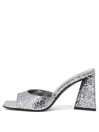 Shop Attico The  "mini Devon" Sandals In Grey