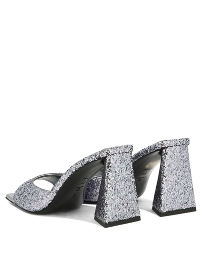 Shop Attico The  "mini Devon" Sandals In Grey