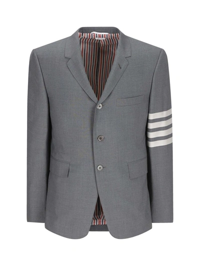 Shop Thom Browne Jackets In Mid Grey