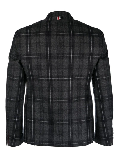 Shop Thom Browne Jackets In Charcoal