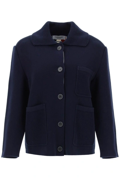 Shop Thom Browne Thome Jacket In Blue