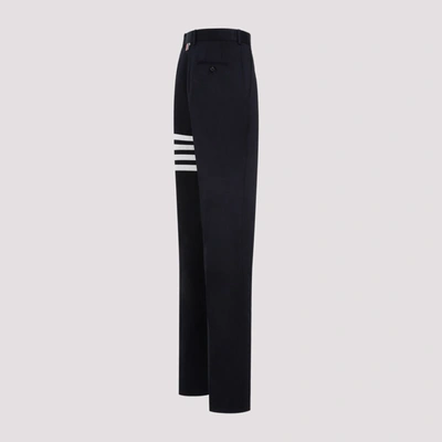 Shop Thom Browne Cotton Pants Clothing In Blue