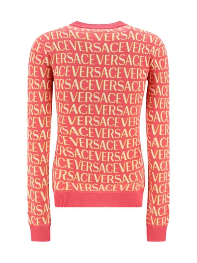 Shop Versace Knitwear In Fuxia+rosa