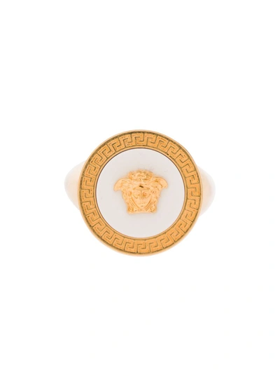 Shop Versace La Medusa Ring In Golden
