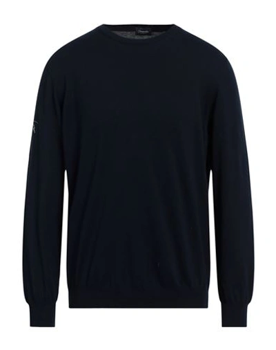 Shop Drumohr Man Sweater Blue Size 46 Cotton